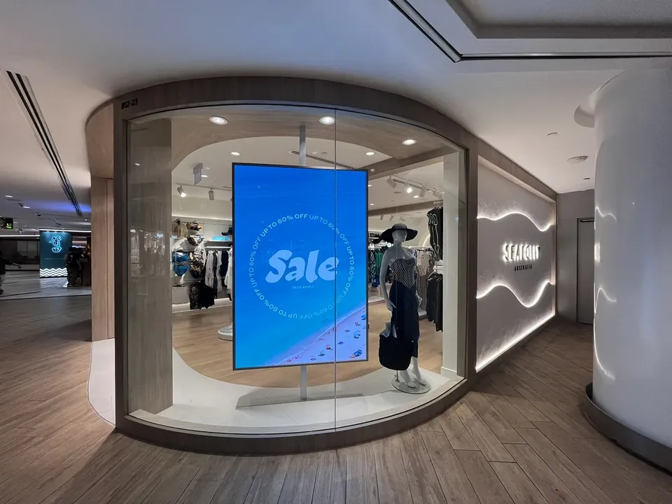 Seafolly — Raffles City — Indoor LED LED display by ETA Visual in Raffles City, Singapore