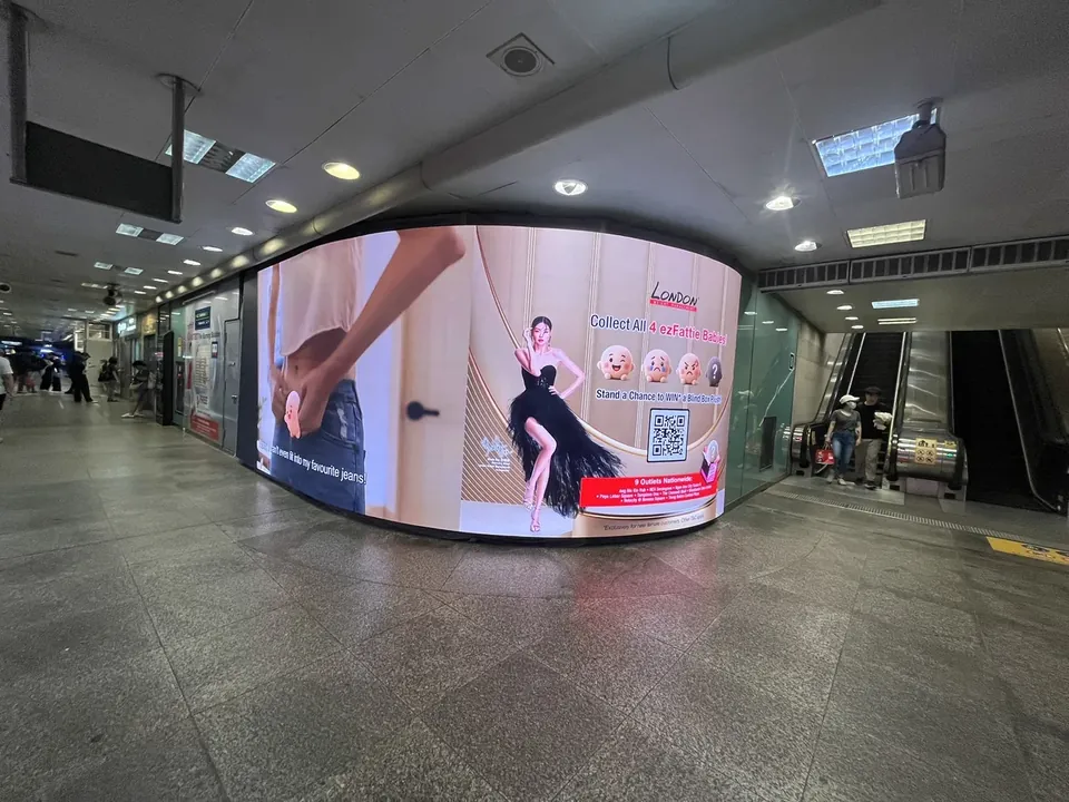 Bugis MRT Station — Flexible & Curved LED display by ETA Visual in Bugis MRT, Singapore