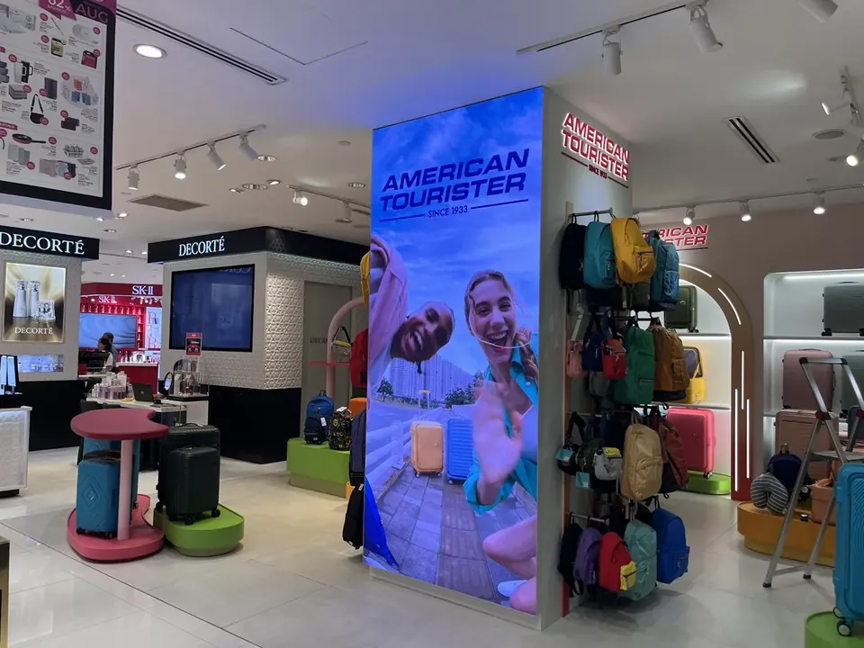 American Tourister — Indoor LED LED display by ETA Visual in Bugis Junction, Singapore