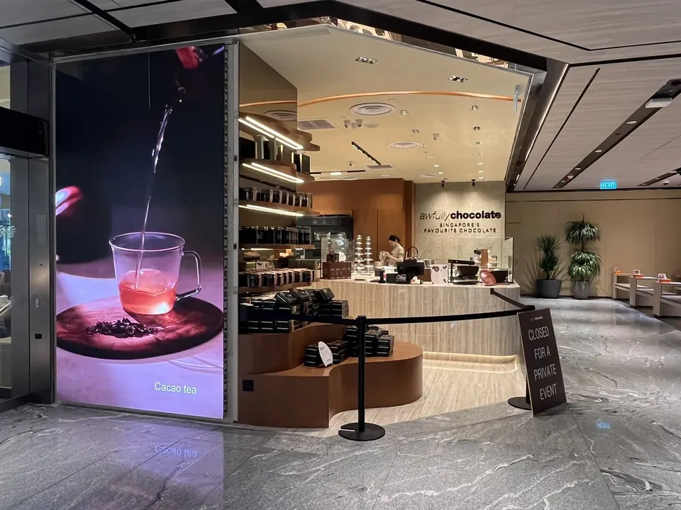 Awfully Chocolate — Wisma Atria — Indoor LED LED display by ETA Visual in Wisma Atria, Singapore